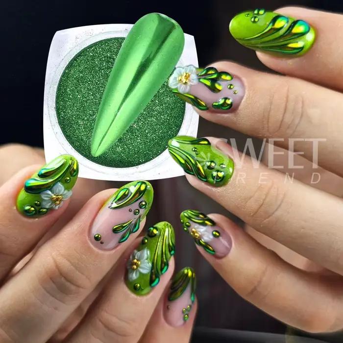 Poudre chromée pour ongles, 24/26/45 couleurs, or, argent, effet miroir métallique, matériau hologra