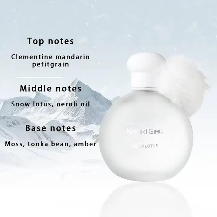 Eau de Parfum Snow Lotus pour Femme, Parfum Floral Oriental, Parfum Élégant Longue Durée, 50ml, Desi