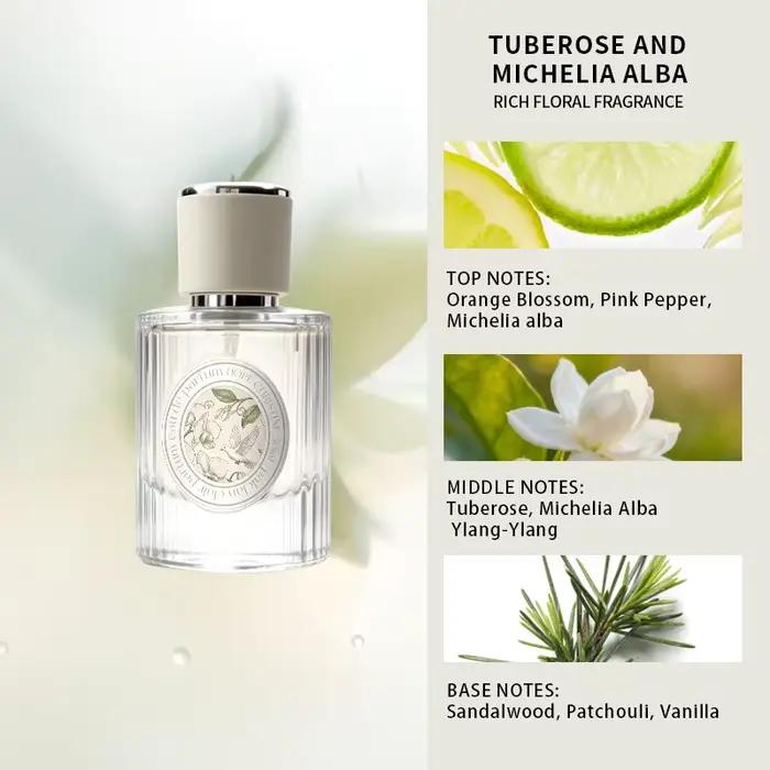 HOPE CHRISTINE Parfum de Luxe Orchidée Blanche Tubéreuse Parfum de Niche Longue Durée EDP Femme Brum