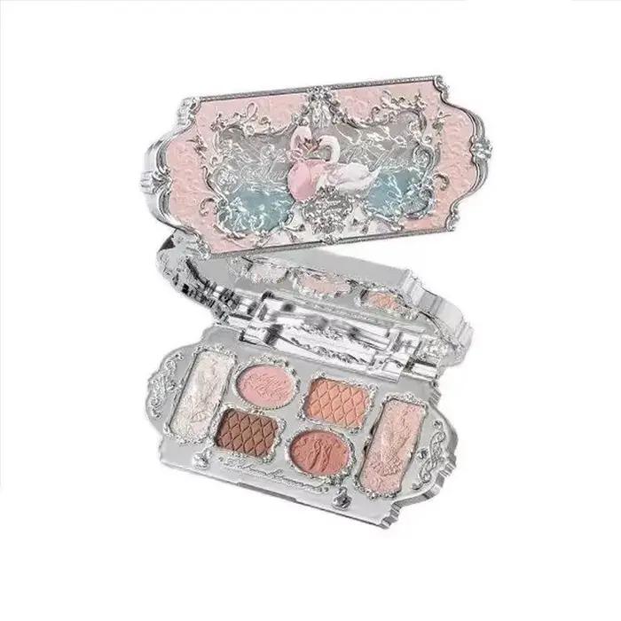 Flower Knows Swan Ballet fard à paupières Palette mat Fine miroitant perle visage Palette 6 couleurs