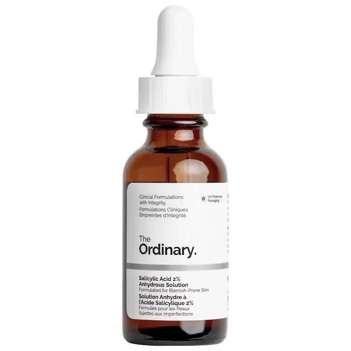 Solution anhydre à l'acide salicylique 2%, 30ml, élimine les impuretés de la saleté, effet exfoliant