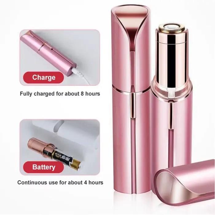 Rasoir de sourcils électrique Mini épilateur de sourcils visage rouge à lèvres forme épilation Porta