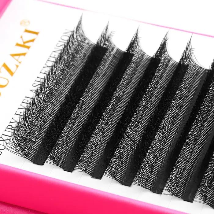 XIUSUZAKI 5 plateaux/lot 5DW Extensions de cils noir mat en forme de W ventilateurs de Volume préfab