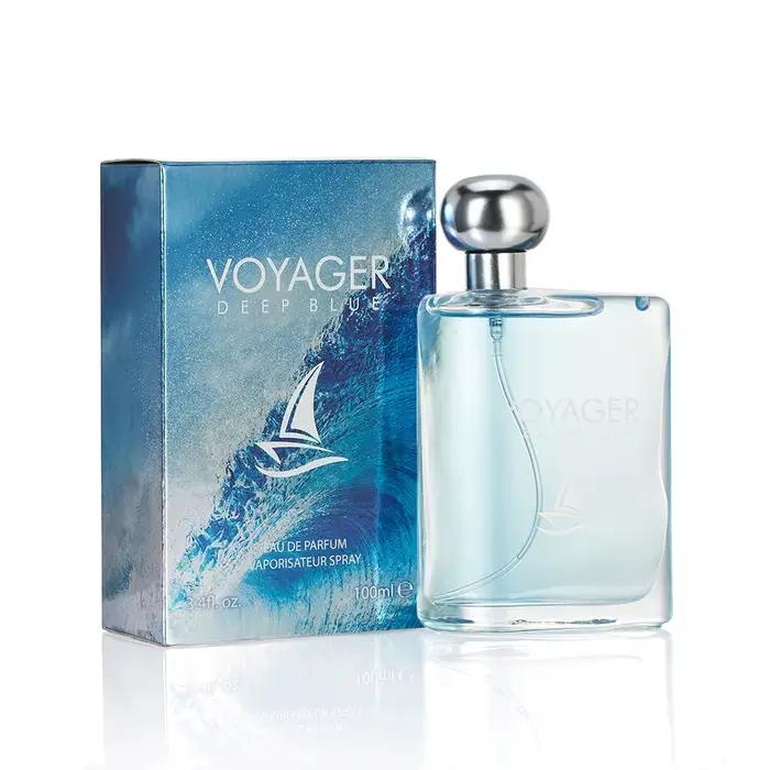 Parfum longue durée Voyager 100ML 3.4FL.OZ pour homme, Eau de Parfum boisée aquatique pour homme, Co