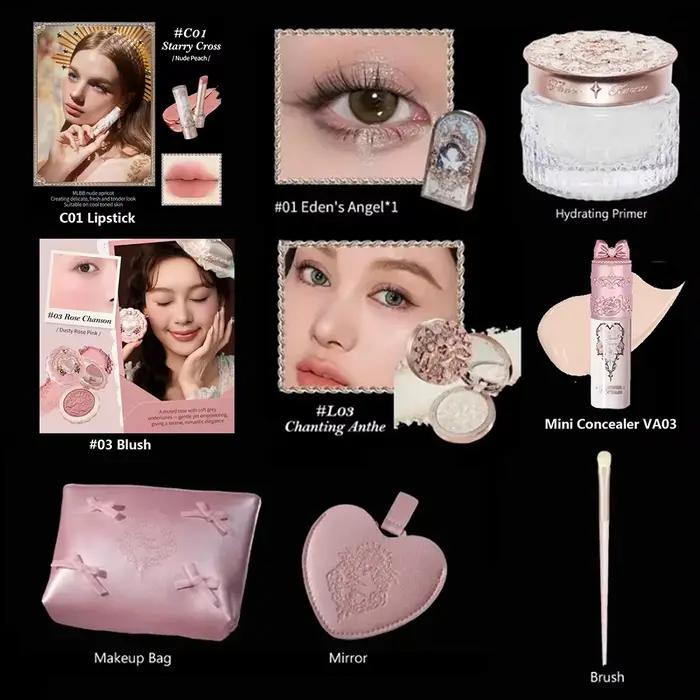 Flower Know – ensemble de maquillage, Collection Little Angel, coffret cadeau, ombre à paupières, Bl