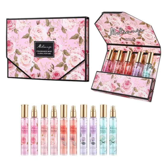 Coffret cadeau de parfum classique à la rose pour femmes, ensemble de cinq pièces, parfum floral, va