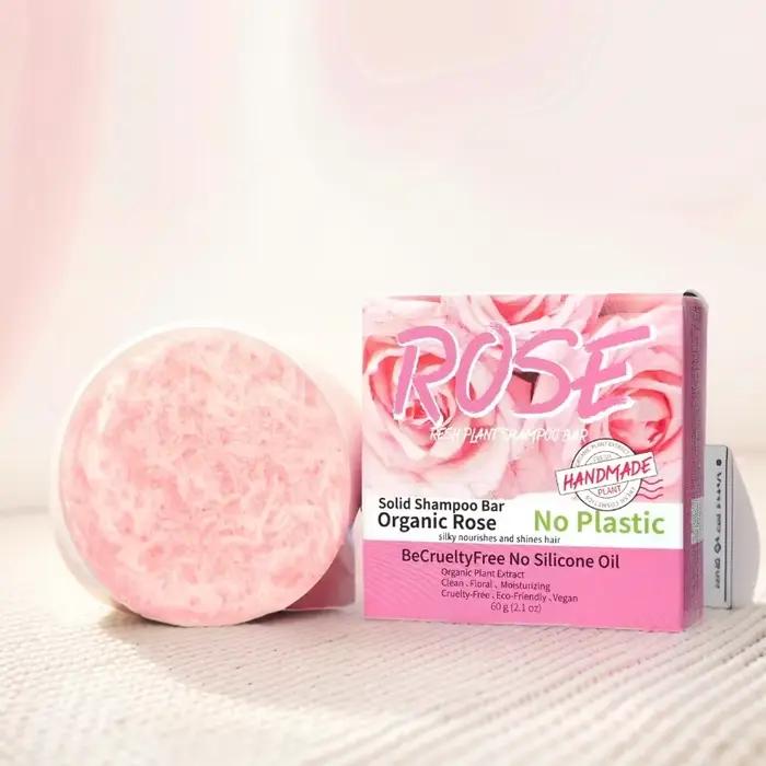 Savon shampoing rose rose, huile essentielle, savon fait main, nourrissant, contrôle de l'huile, dét