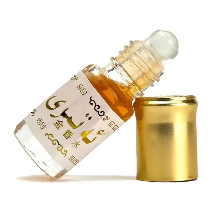 1/3/5 pièces 3ml Parfum Bille Dorée Mini Portable, Eau de Toilette Exotique Arabe du Moyen-Orient, P