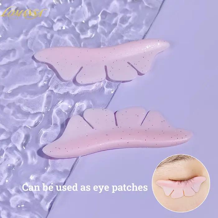 Lomansa 1 paire Silicone paillettes papillon cils ascenseur Pad cils Perm tige bouclier cils levage 