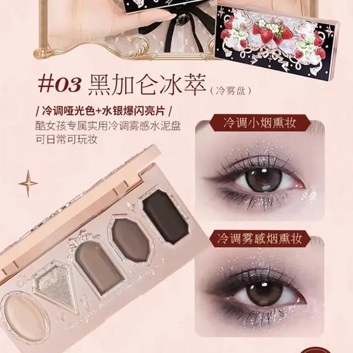 Flower Knows – Palette de fards à paupières, fraise, Rococo, clair de lune, sirène, bijou, 5 couleur