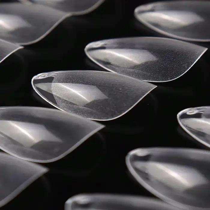 Pointes d'ongles courtes en amande pour gel souple, pré-façonnées, pointes d'ongles en acrylique, de