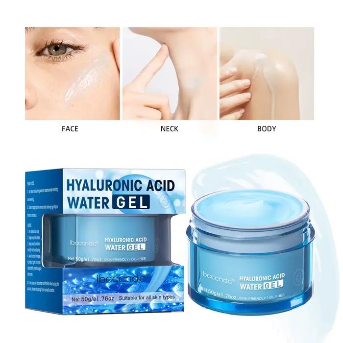 Gel d'eau hydratant à l'acide hyaluronique/crème hydratante pour le visage, hydratant quotidien pour