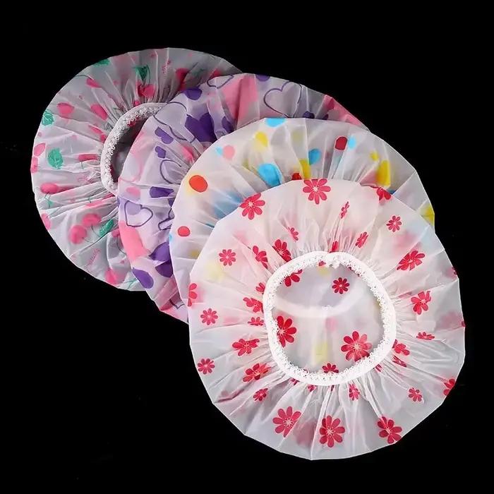 Bonnet de douche étanche pour femmes, 5 pièces, bain domestique, Anti-huile, fumée, soins capillaire