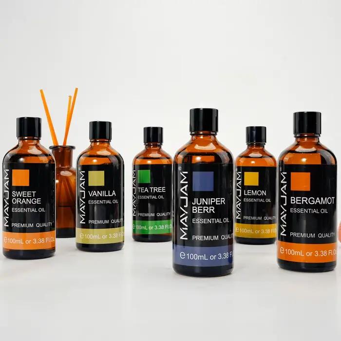 Huiles essentielles végétales, 100ML, 500ML, aromathérapie, cèdre, bergamote, lavande, origan, parfu