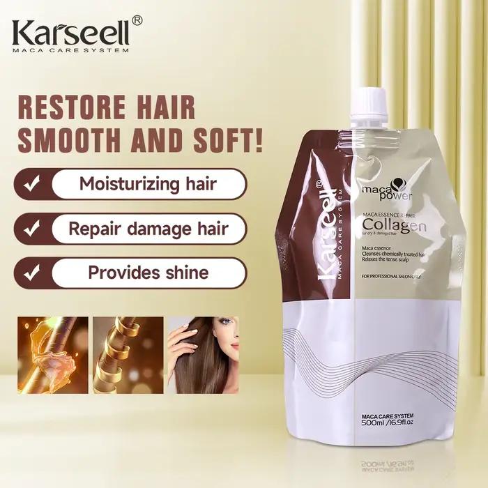 Karseell 500ml masque capillaire à la kératine traitement capillaire au collagène réparations en pro