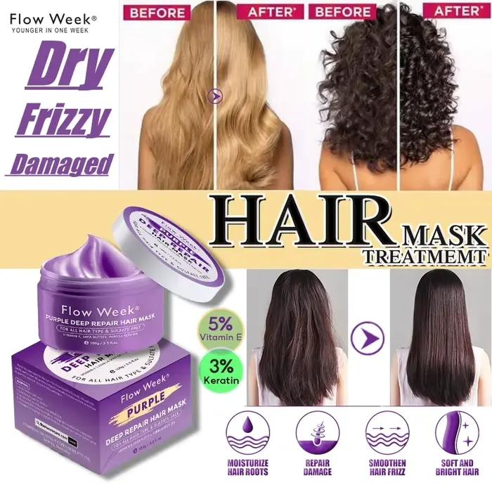 KerBrian-Masque réparateur en profondeur pour cheveux secs et abîmés, rend les cheveux doux et lisse