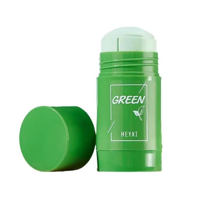 Masque de boue au thé vert et à l'aubergine, nettoyage en profondeur, contrôle de l'huile, équilibre