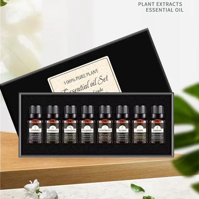 Recharge d'huile essentielle parfumée pour diffuseur de parfum, humidificateur de voiture, désodorisant de bureau à domicile, extraits de plantes mélangés, 10ml, 8 pièces par ensemble