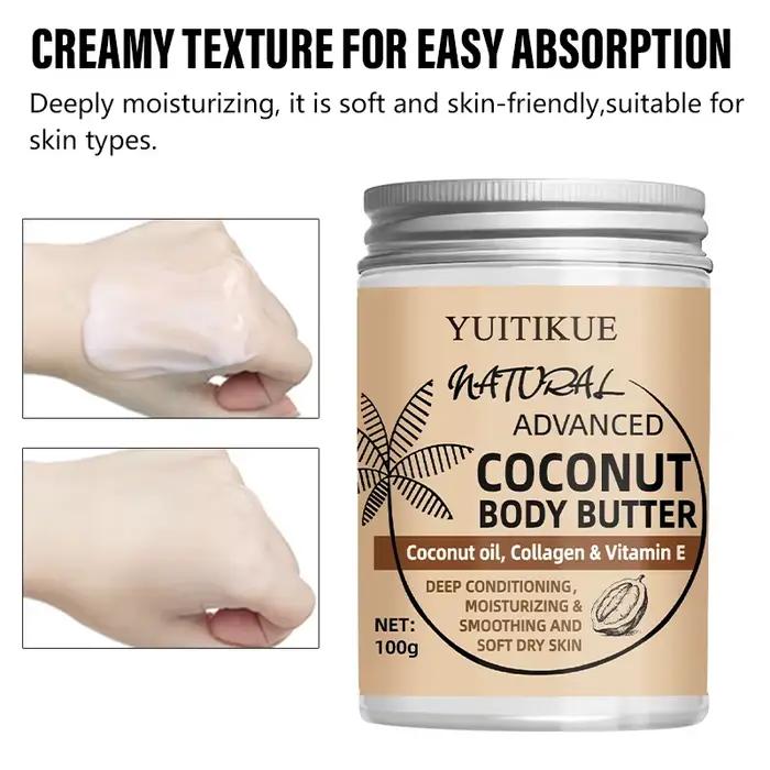 100g Crème Corps Noix de Coco - Convient pour tout le monde