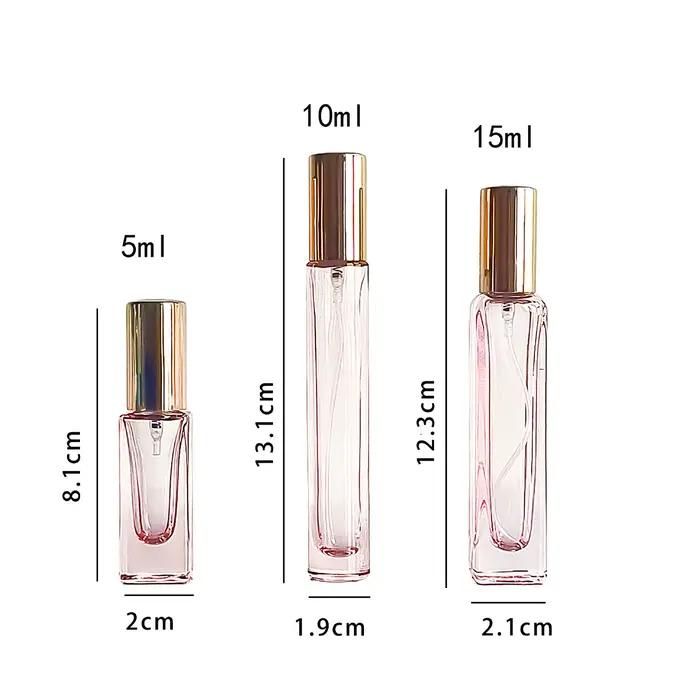 Flacon pulvérisateur de Parfum vide en verre, atomiseur de Parfum, bouteille cosmétique de voyage, flacons d'échantillon rechargeables, Mini haute qualité, 5/10/15ml