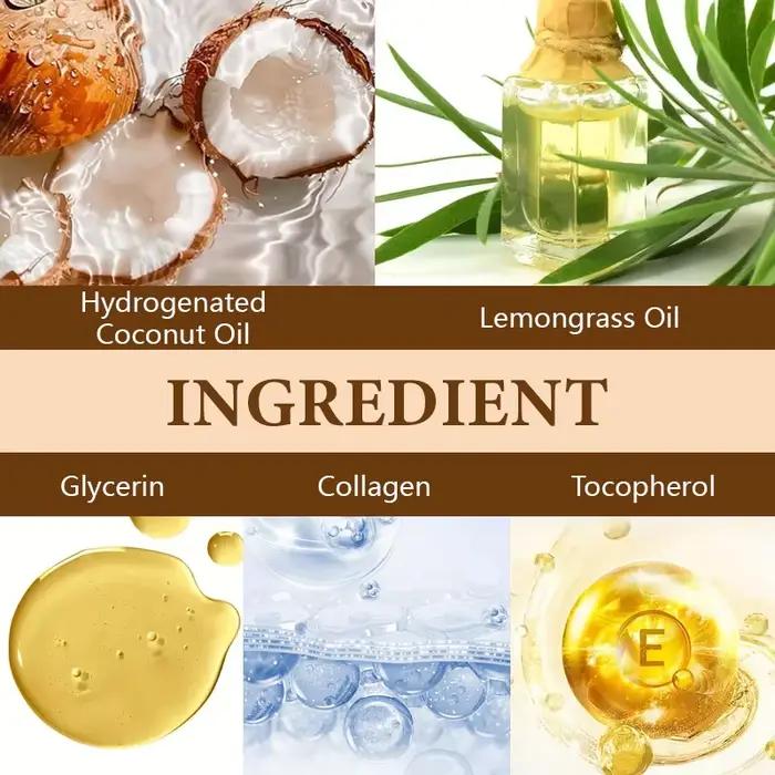 Huile de massage à la noix de coco. Hydratation non grasse. Extrait naturel de Cocos Nucifera. Hydratant à l'acide