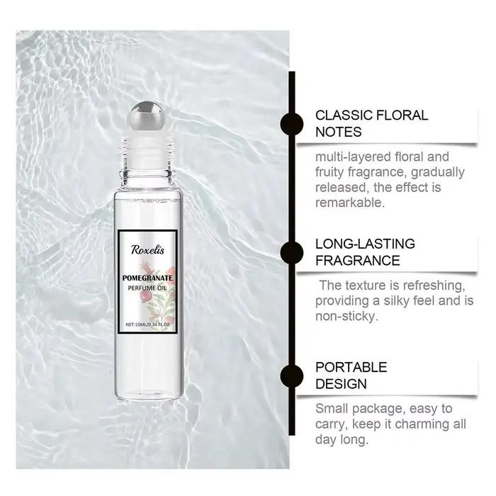 Parfum à bille pour femme 10 ml, phéromone, longue tenue, léger, frais, floral, fruité, charmant, lys, grenade, roll-on, eau de toilette