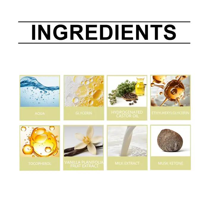 Huile corporelle parfumée crémeuse à la vanille Roxelis 30 ml, huile essentielle hydratante pour le corps entier, pour peaux sèches, hydratant