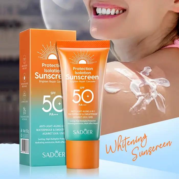 Crème solaire SPF50+ pour le visage et le corps