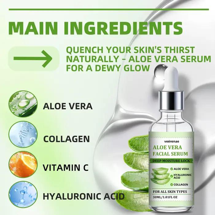 Veérenae ALOE VERA FACIAL SERUM - Hydratant et apaisant