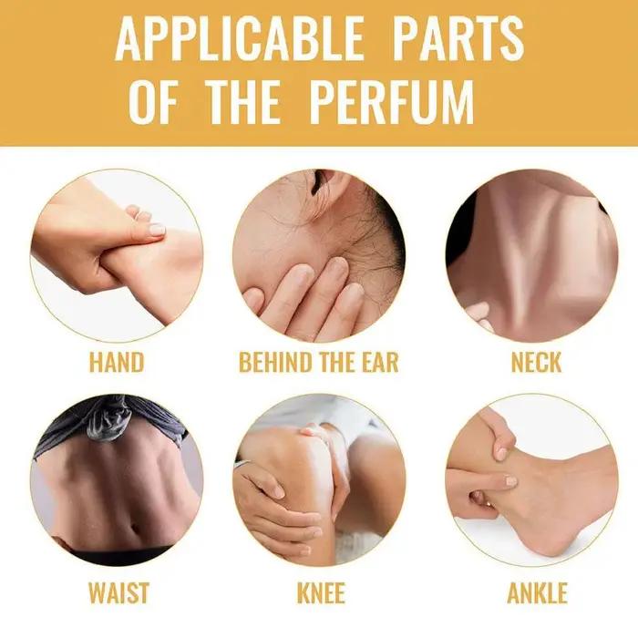 1/3/5 pièces 3ml Parfum Bille Dorée Mini Portable