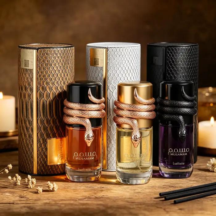 Parfum Arabe de Luxe au Design Serpent, Eau de Parfum Longue Durée, Senteur Boisée Florale pour Femme et Homme, Vaporisateur de Parfum Exotique et Élégant