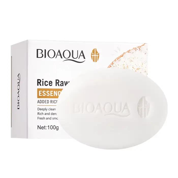 BIOAQUA savon pour le visage en pulpe brute de riz blanc mousse de lavage