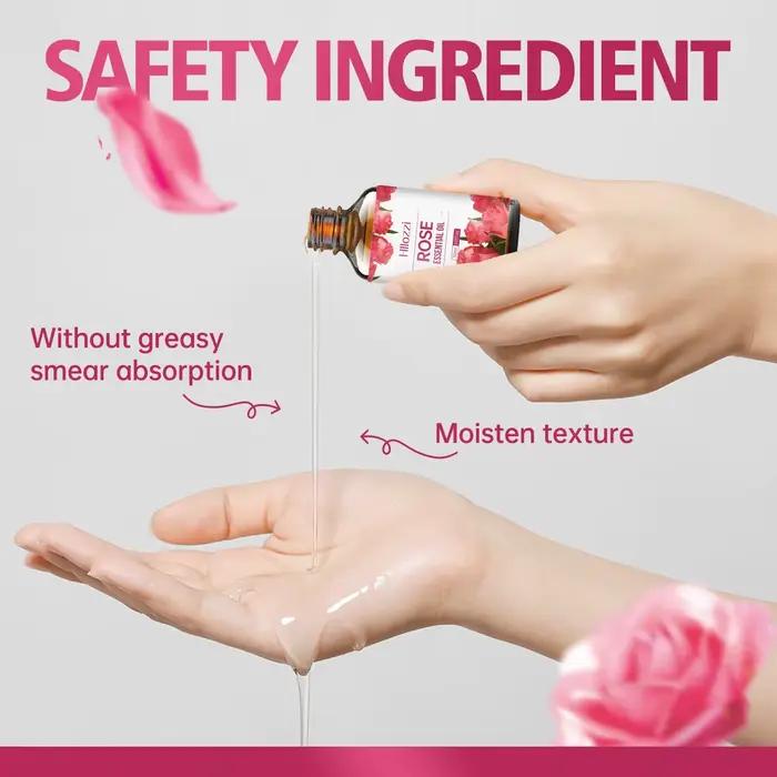 100 ml/60 ml/30 ml huile essentielle de rose soins de la peau parfum aromathérapie