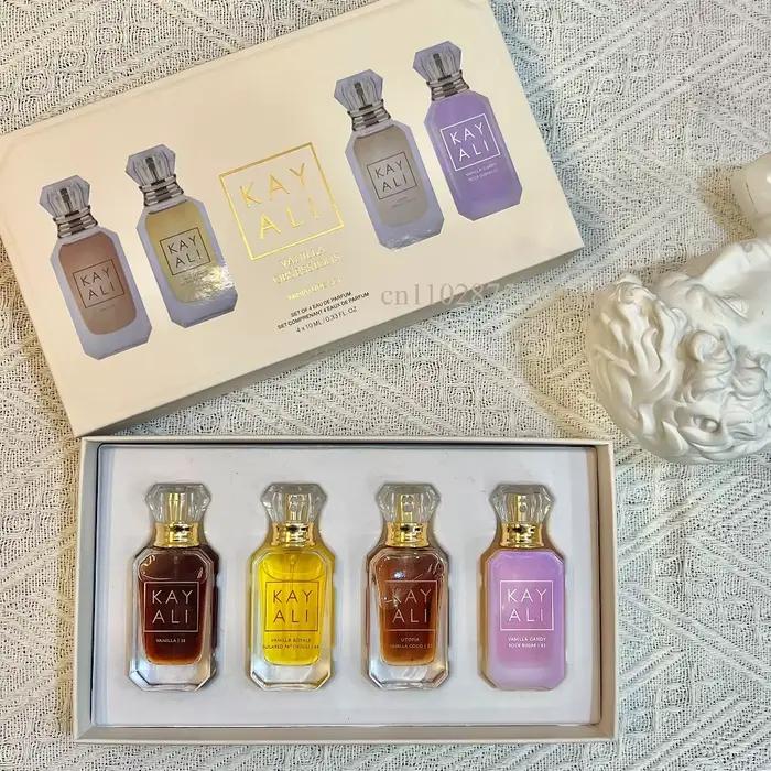 KAYALI Coffret de 4 mini-parfums 10ml Vanille Oud Floral Fruité Oriental Longue Durée Unisexe Eau de Parfum