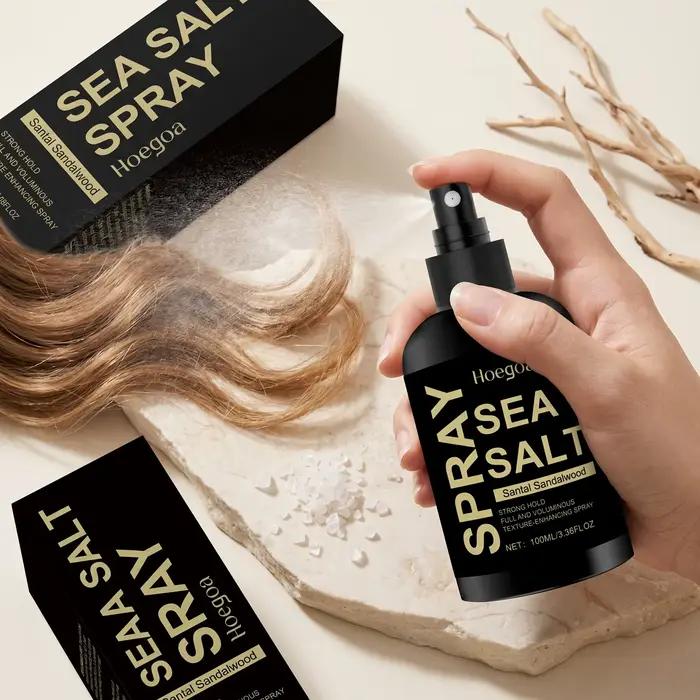 Spray Coiffant au Sel Marin Anti-Frisottis Fixation Longue Durée Volume et Texture pour Cheveux Bouclés et Coiffure Haute