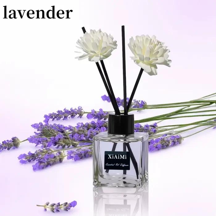 Huile d'aromathérapie de lavande de Freesia de parfum de maison sans flamme avec le bâton de diffuseur de roseau désodorisant liquide décor de pièce ornements