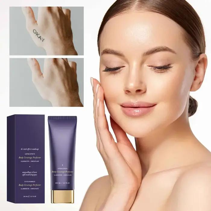 Fond de teint waterproof 103ml - Teintes neutres/chaudes/foncées/dorées. Correcteur de taches brunes à couvrance totale