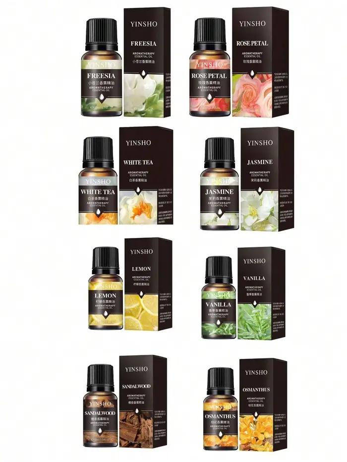 Huiles essentielles pour diffuseur d'arômes, 14 saveurs, 10ml, humidificateur d'air, soluble dans l'eau, Orange, vanille, Rose, lavande, parfum