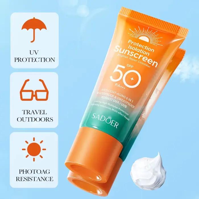 Crème solaire SPF50+ pour le visage et le corps