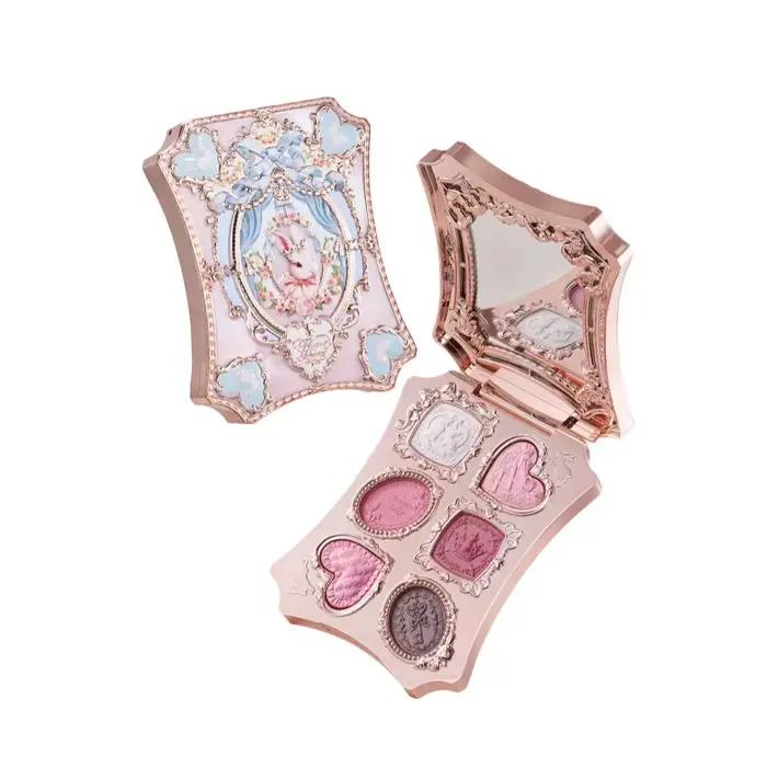 Palette de fards à paupières Flower Knows Bunny Garden Matte Pearlescent Powder Fine 6 couleurs