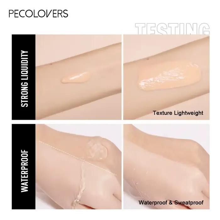 Fond de teint liquide imperméable et résistant à la sueur, naturel et durable, sans démaquillage, cosmétiques pour le visage