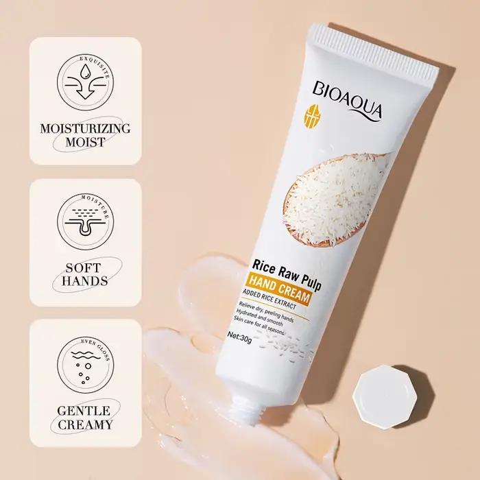 BIOAQUA crème pour les mains au riz blanc blanchissant hydratant nourrissant Anti-âge