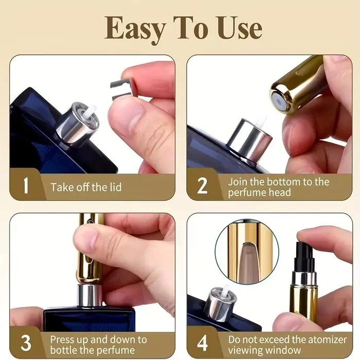 5 bouteilles de parfum rechargeables de 5 ml