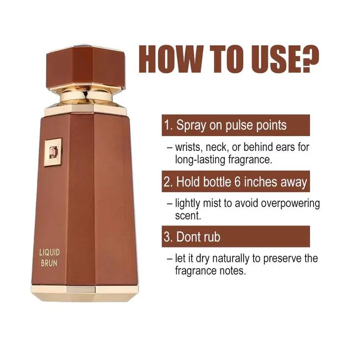 Parfum français marron liquide EDP Eau