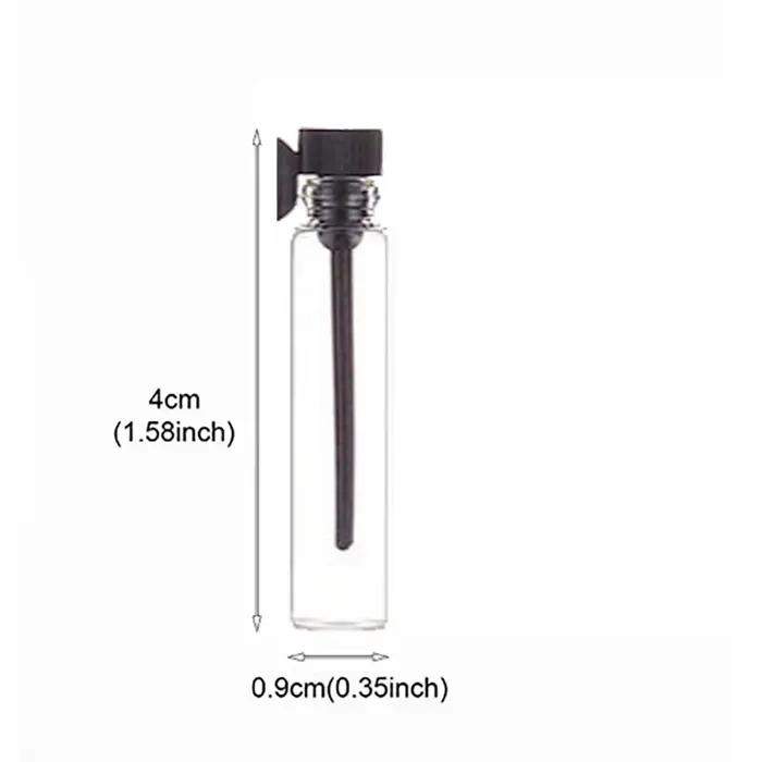 100 pièces + 10 accessoires échantillon de parfum rechargeable en verre de 1 ml avec 100 flacons compte-gouttes