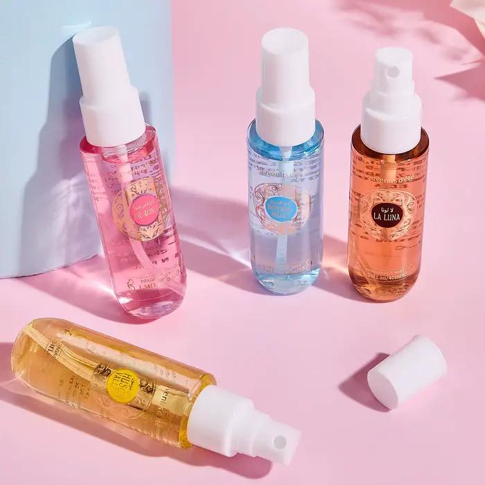 Coffret de 4 parfums pour femmes, sans alcool, vaporisateur corporel, parfum durable et frais, un cadeau idéal pour les filles