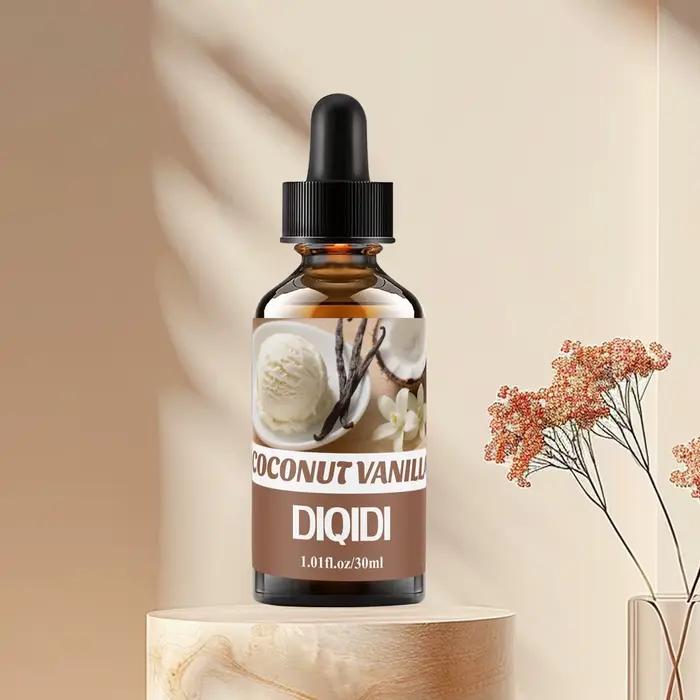 Huile essentielle de noix de coco et de vanille, 30ML, huile essentielle d'aromathérapie domestique, huile parfumée, diffuseur, humidificateur. Air frais, Noël