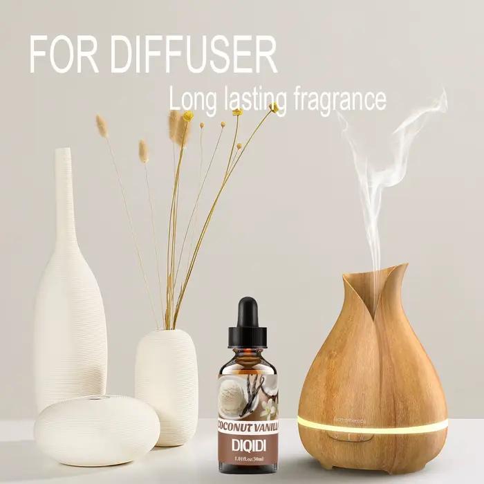 Huile essentielle de noix de coco et de vanille, 30ML, huile essentielle d'aromathérapie domestique, huile parfumée, diffuseur, humidificateur. Air frais, Noël