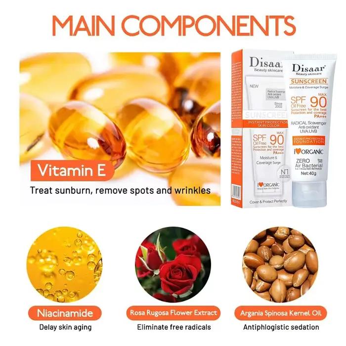 Crème solaire blanchissante pour le visage et le corps
