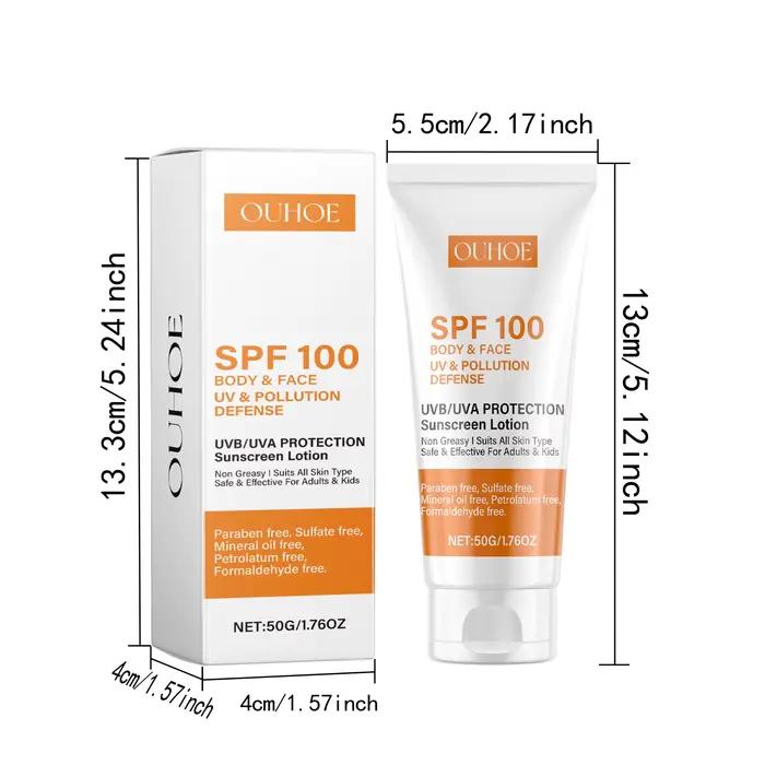 Crème solaire pour le visage et le corps